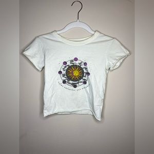 womens astrological print crop top!